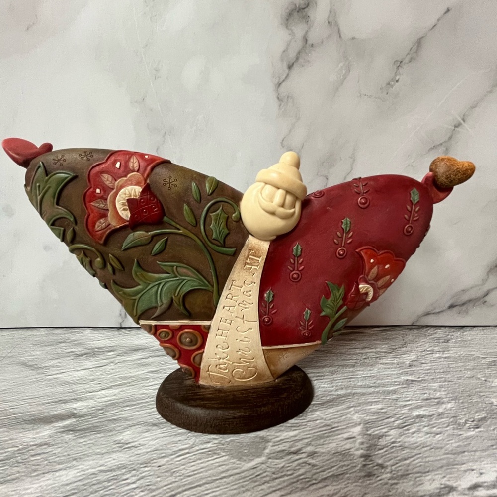 2007 Enesco Karen Hahn Take Heart at Christmas Santa Figurine